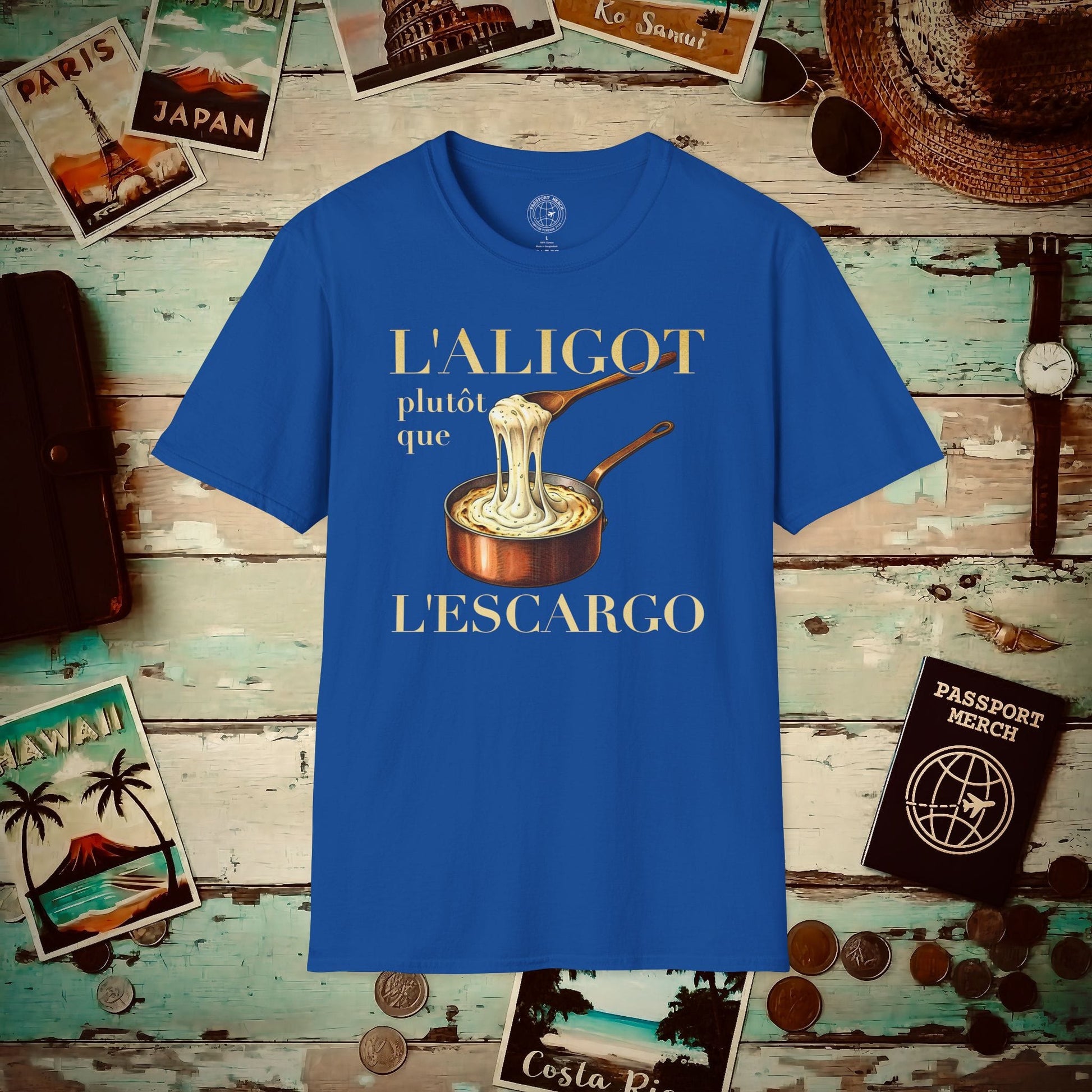 L'Aligot Rather Than Snails, France T-Shirt Royal / S