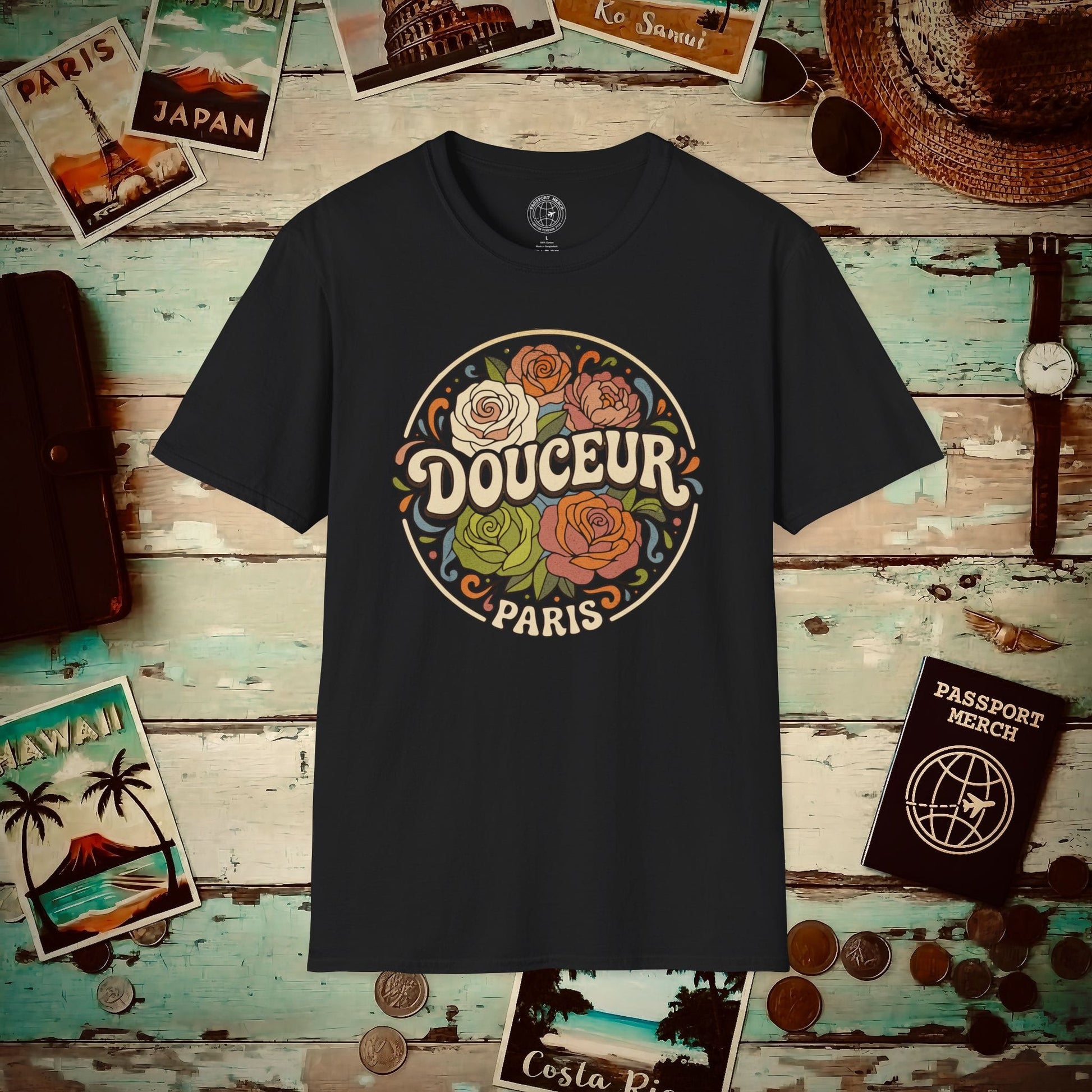 La Rose Douceur, France T-Shirt Black / S