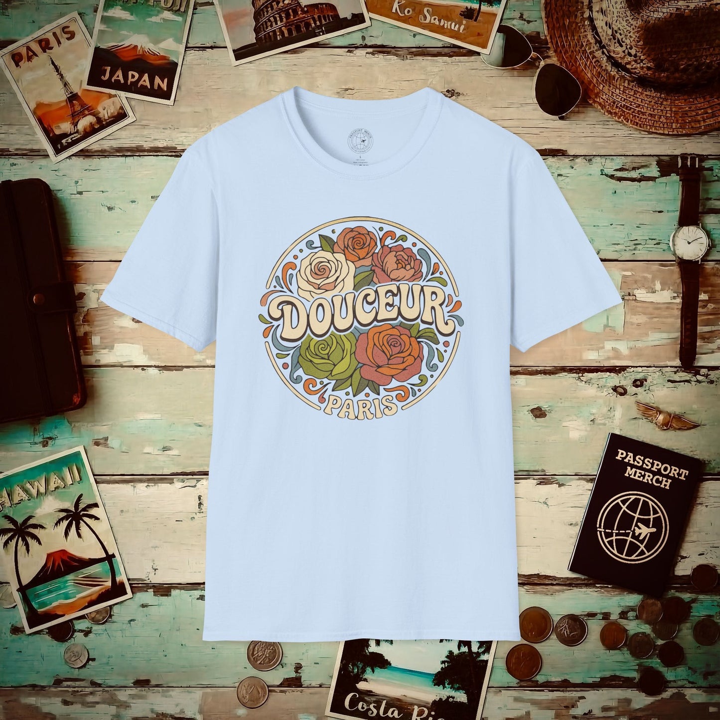 La Rose Douceur, France T-Shirt Light Blue / S