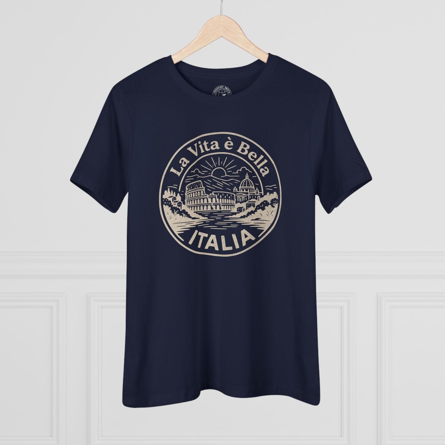 La Vita è Bella, Italy, Womens Fit T-Shirt Navy / S