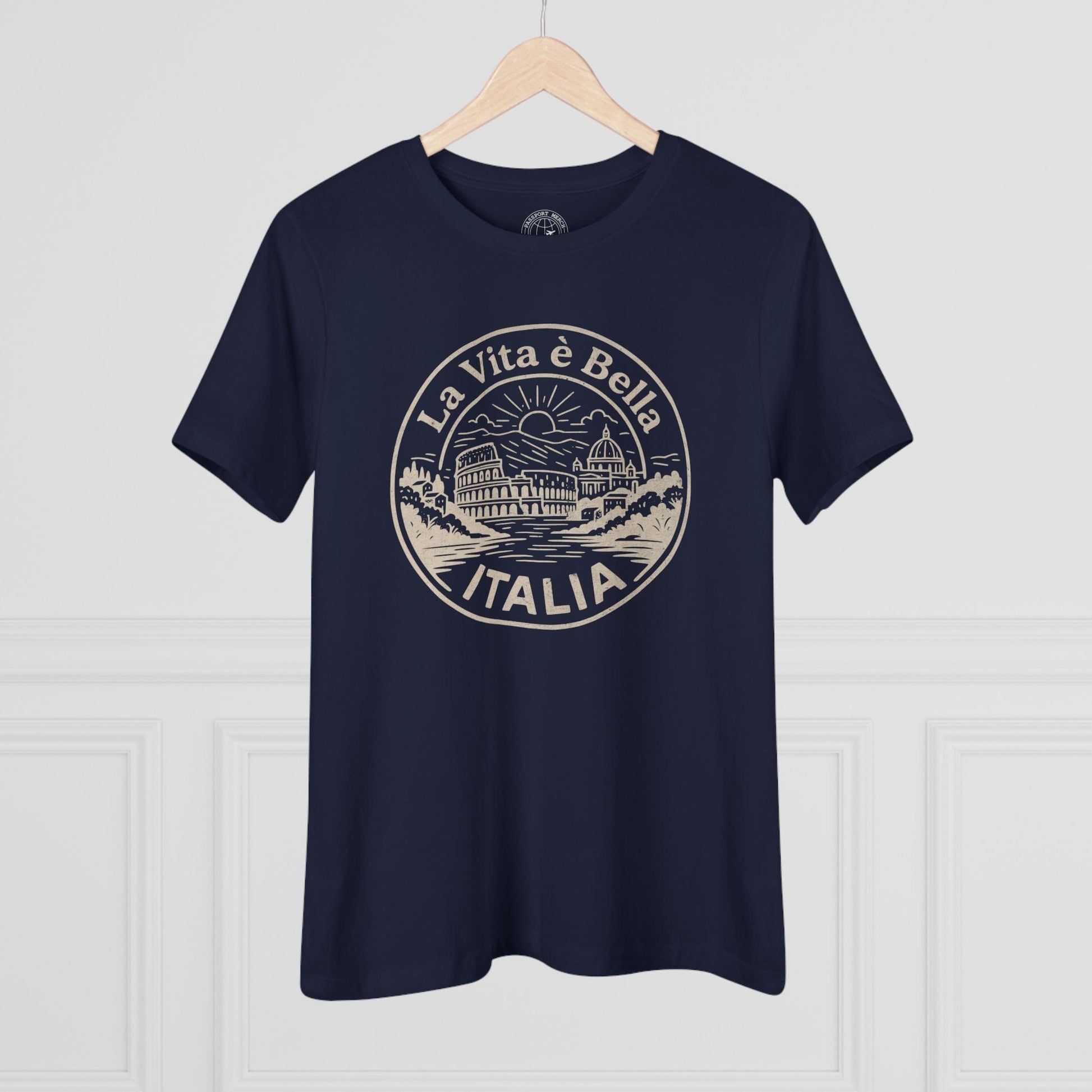 La Vita è Bella, Italy, Womens Fit T-Shirt Navy / S