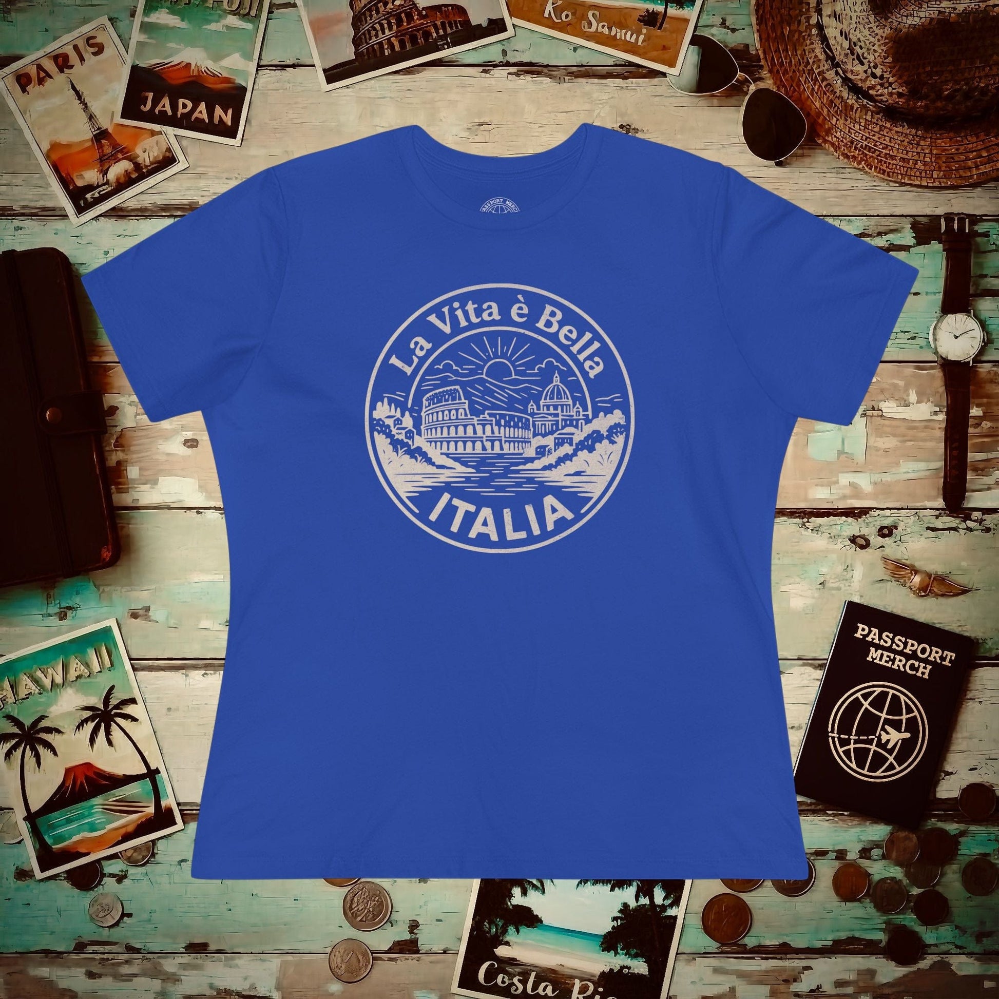 La Vita è Bella, Italy, Womens Fit T-Shirt True Royal / S