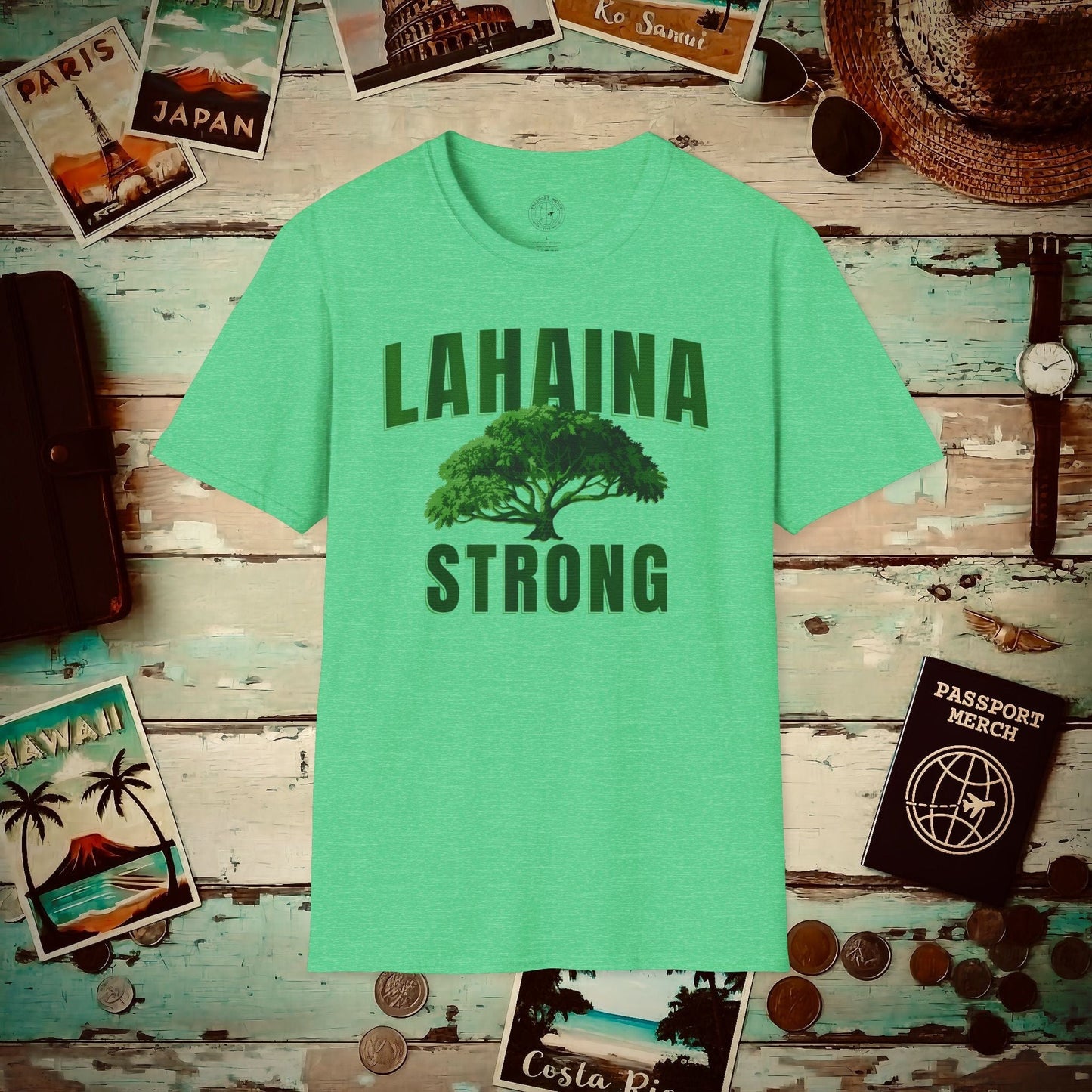 Lahaina Strong, Maui, Hawaii T-Shirt Heather Irish Green / S