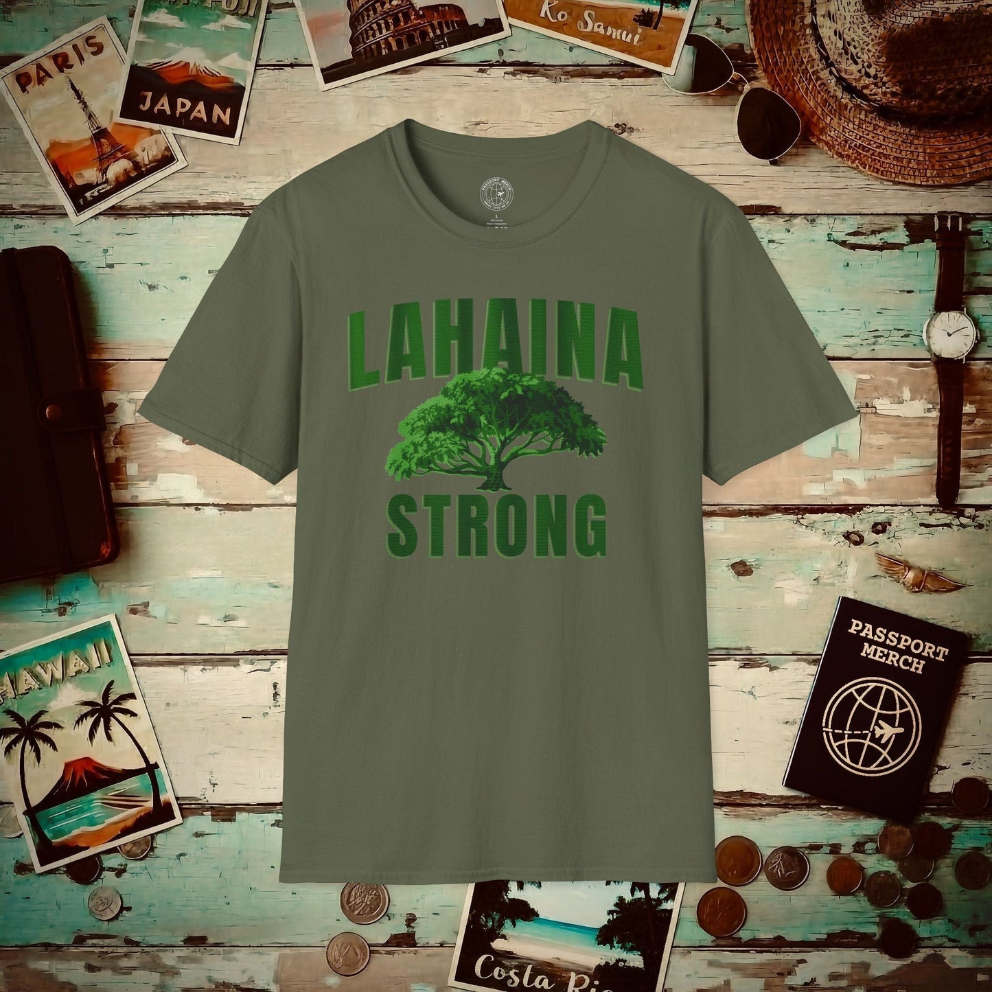 Lahaina Strong, Maui, Hawaii T-Shirt Military Green / S