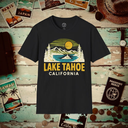Lake Tahoe, California - 80's Vintage T-Shirt Black / S