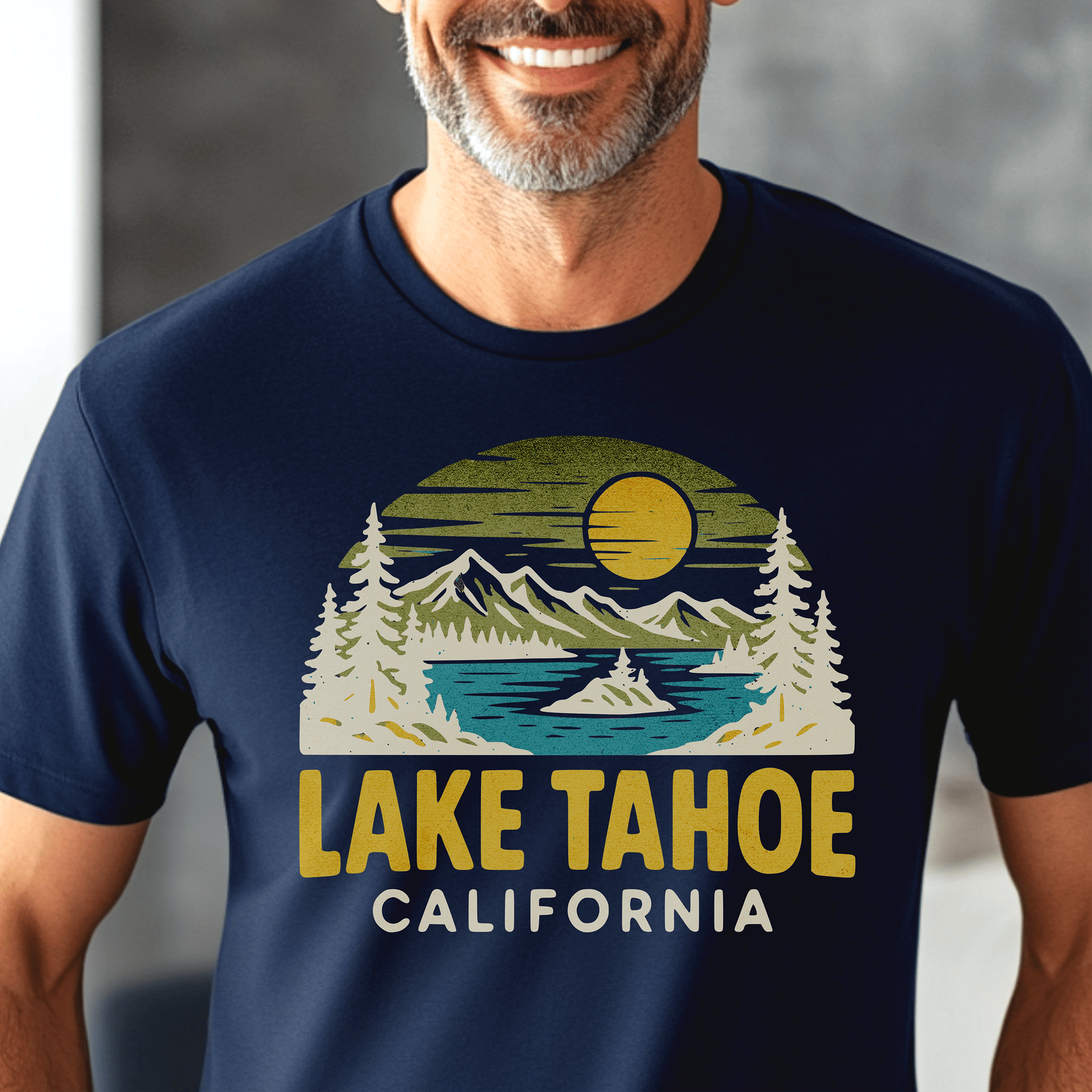Lake Tahoe, California - 80's Vintage T-Shirt Navy / S