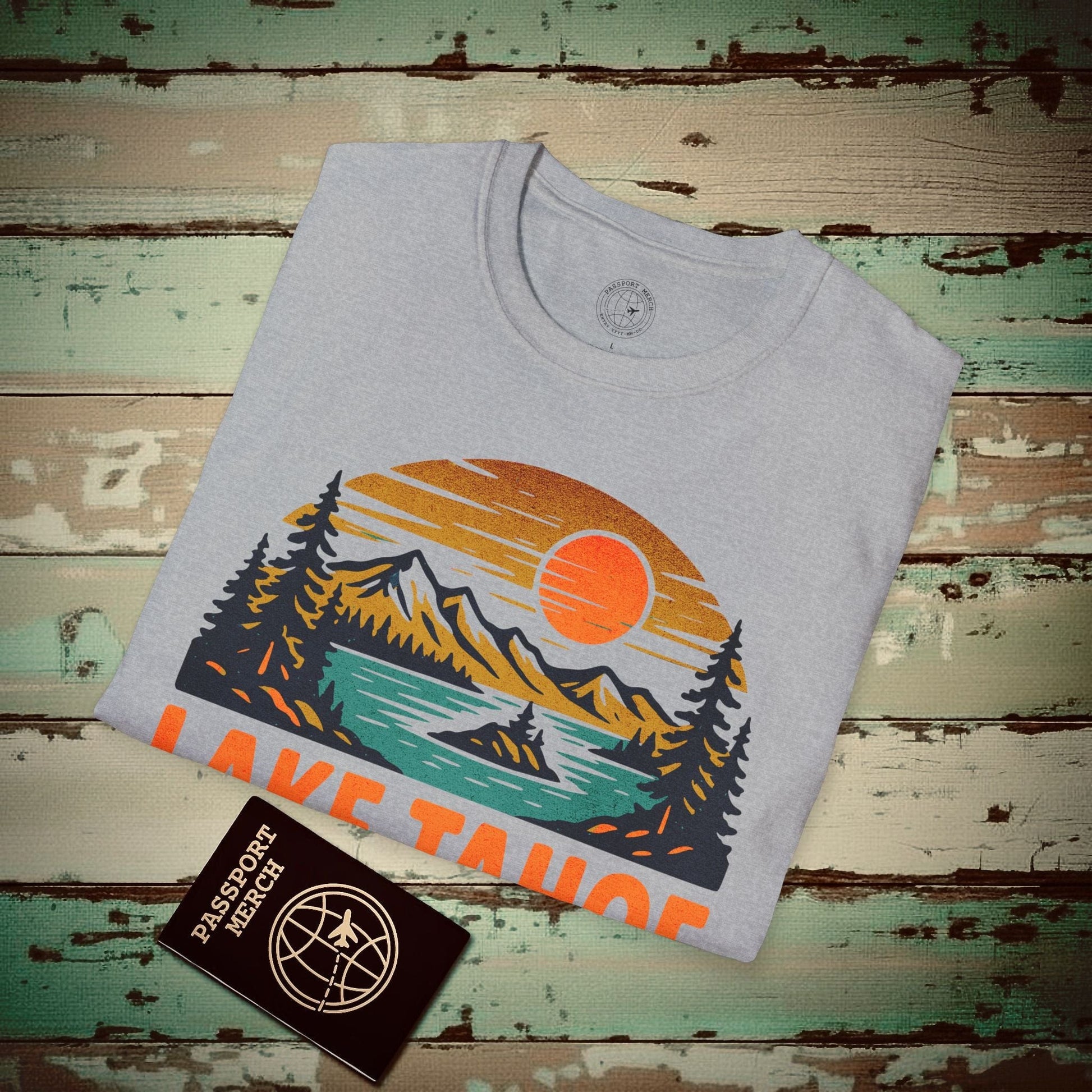 Lake Tahoe, California - 80's Vintage T-Shirt Sport Grey / S