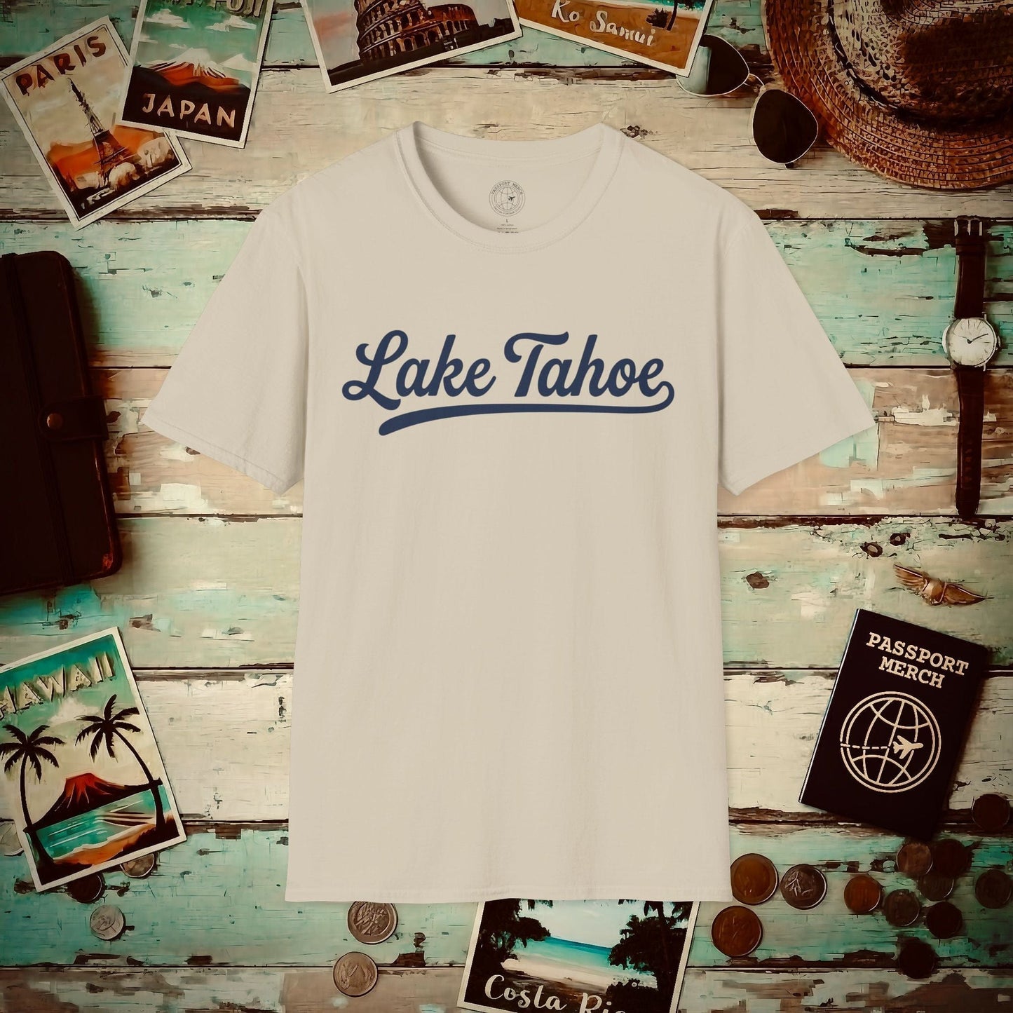 Lake Tahoe, California (League Series) T-Shirt Sand / S