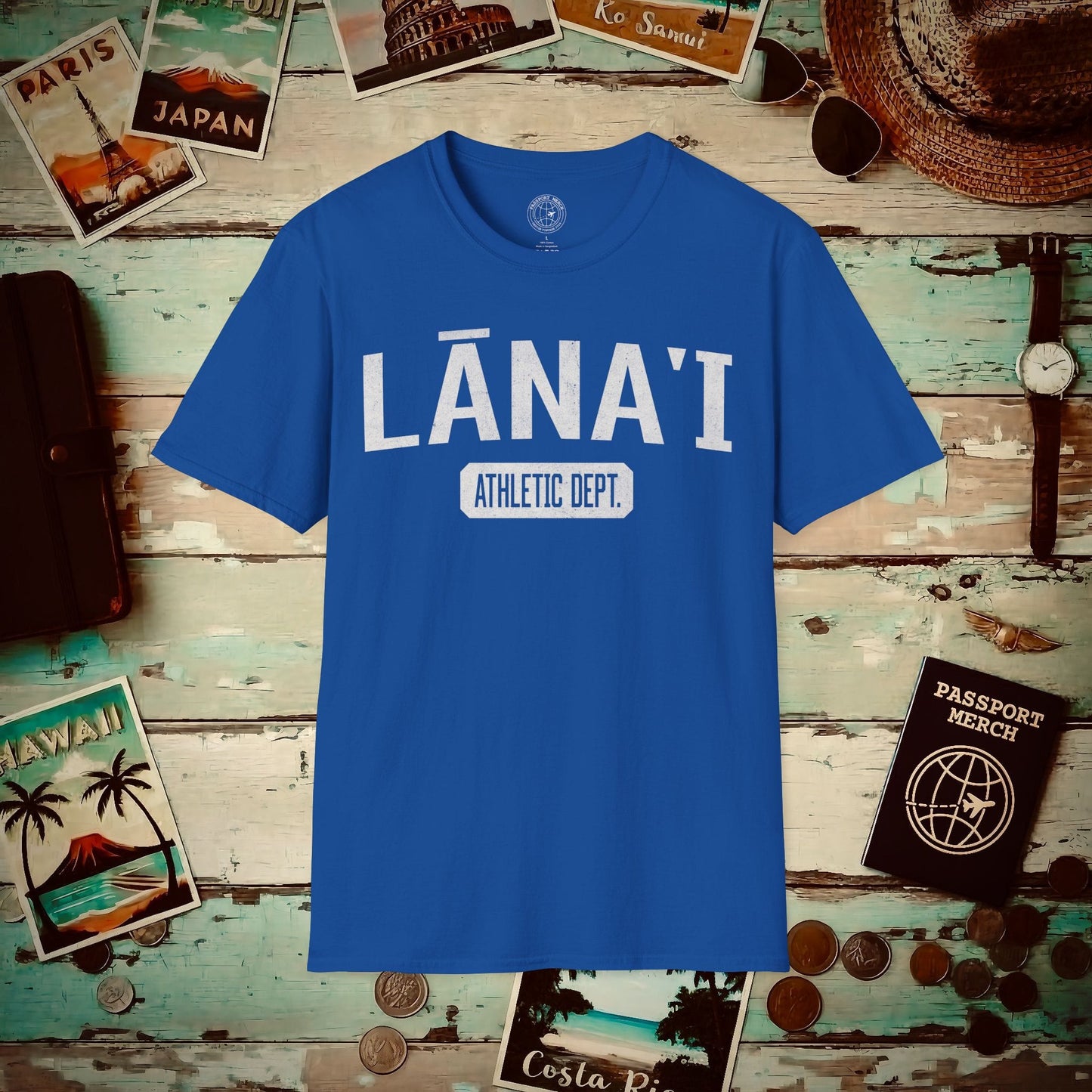 Lanai Athletic Dept. Hawaii T-Shirt Royal / S