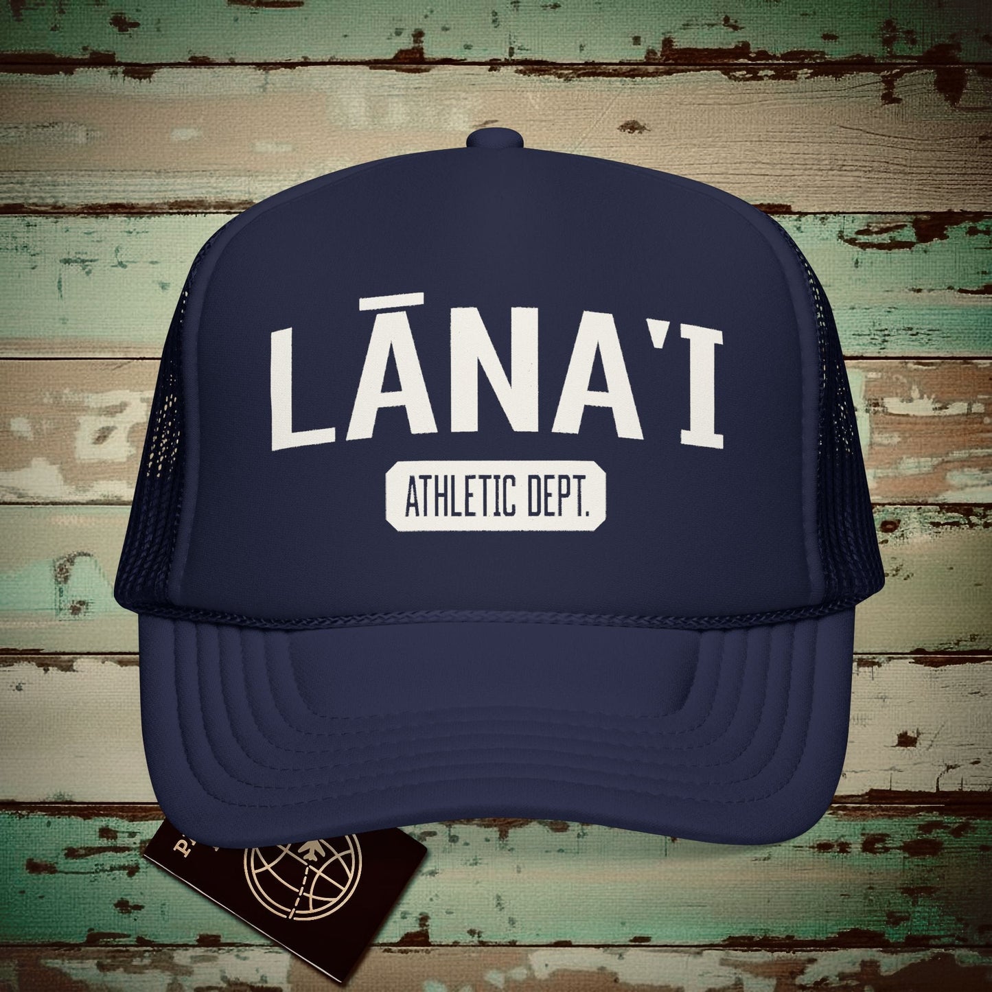 Lanai Athletic Dept. Hawaii Trucker Hat Dark Navy / One size
