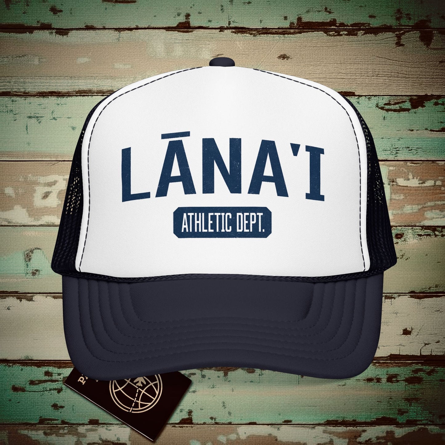 Lanai Athletic Dept. Hawaii Trucker Hat Navy / White / Navy / One size