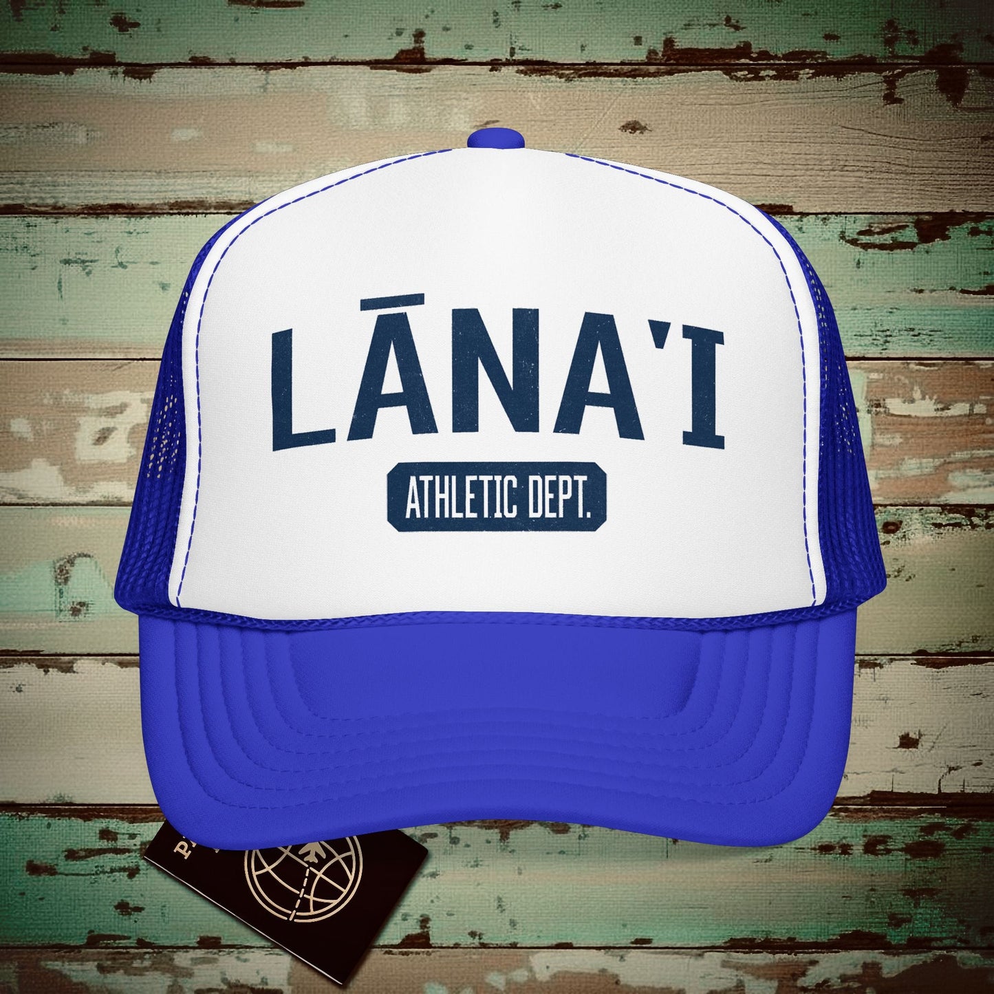 Lanai Athletic Dept. Hawaii Trucker Hat Royal / White / Royal / One size