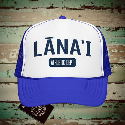 Lanai Athletic Dept. Hawaii Trucker Hat Royal / White / Royal / One size