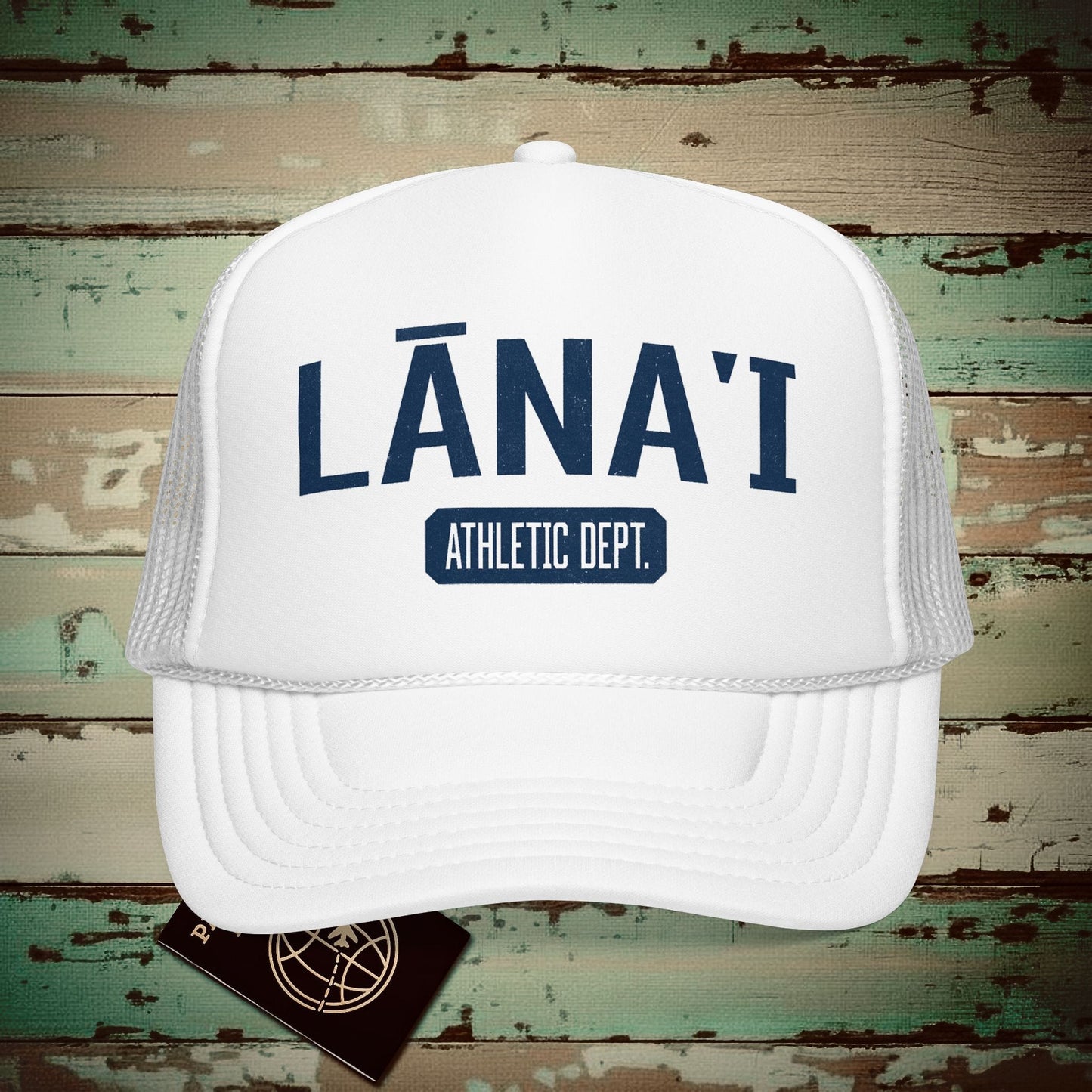 Lanai Athletic Dept. Hawaii Trucker Hat White / One size