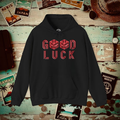Las Vegas, Nevada, Good Luck Hoodie Black / S