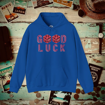 Las Vegas, Nevada, Good Luck Hoodie Royal / S
