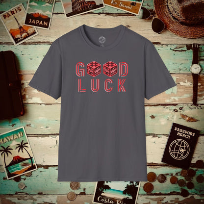 Las Vegas, Nevada, Good Luck T-Shirt Charcoal / S