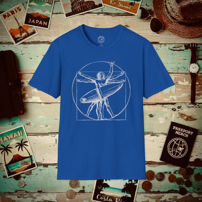 Leonardo da Shaka Vitruvian Man, Hawaii T-Shirt Royal / S