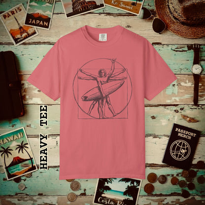 Leonardo da Shaka Vitruvian Surfer Man, Hawaii Heavy Tee Watermelon / S