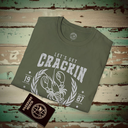 Let's Get Crackin Lobster State Champ, Maine T-Shirt Military Green / S