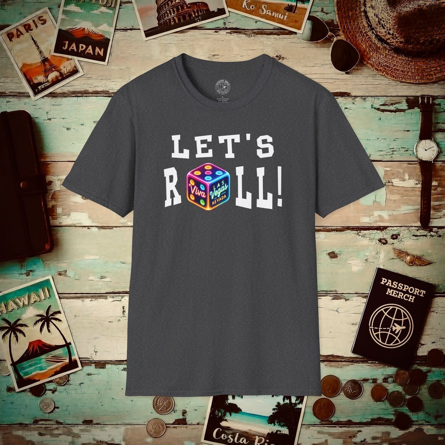 Let's Roll! Las Vegas, Nevada T-Shirt Dark Heather / S