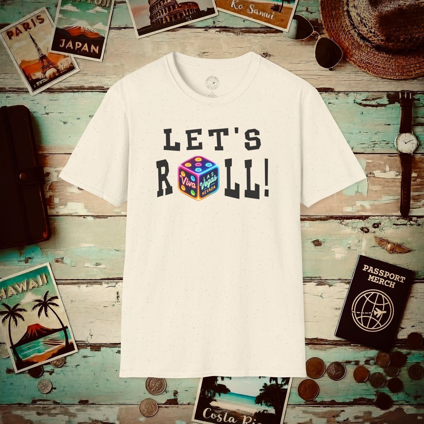 Let's Roll! Las Vegas, Nevada T-Shirt Natural / S