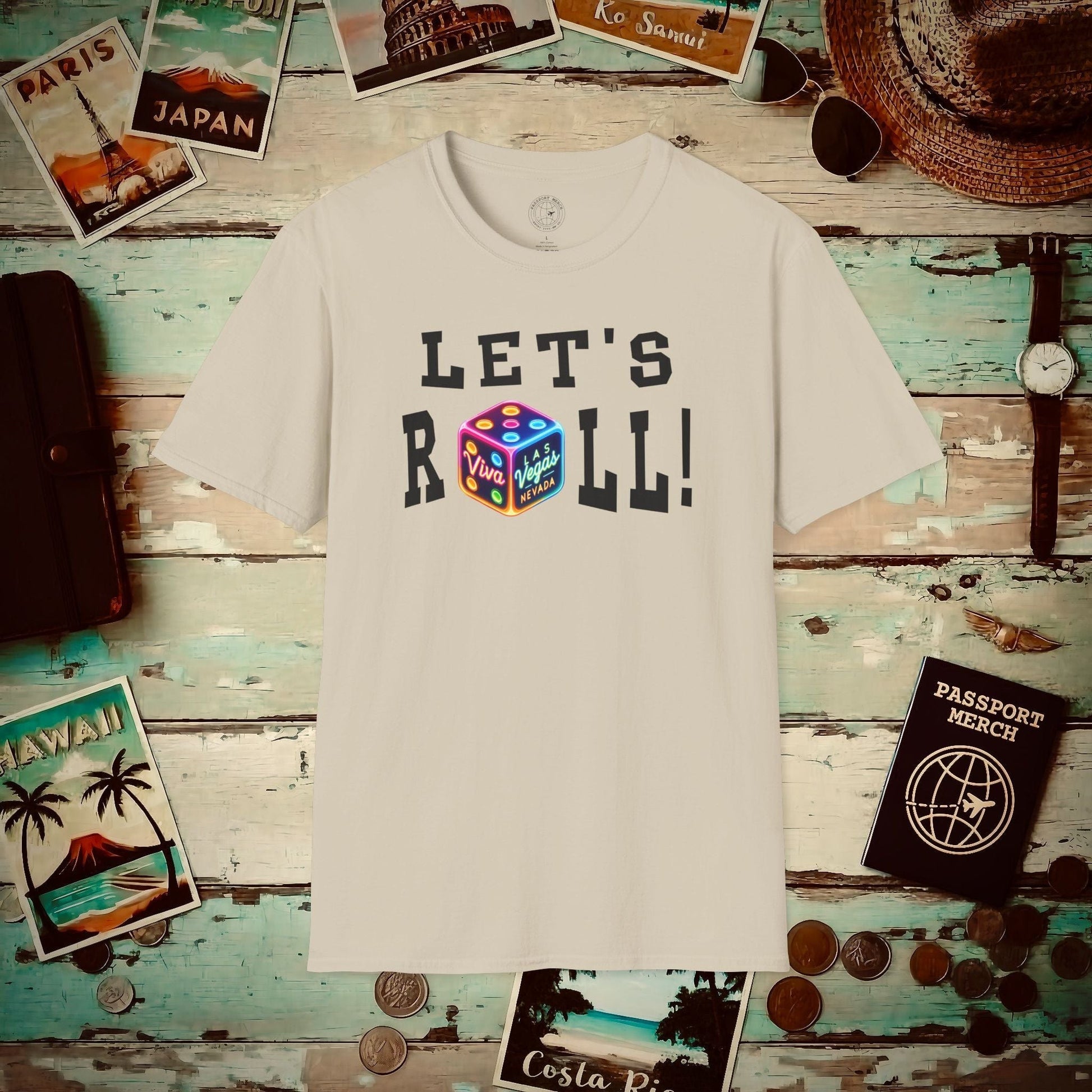 Let's Roll! Las Vegas, Nevada T-Shirt Sand / S