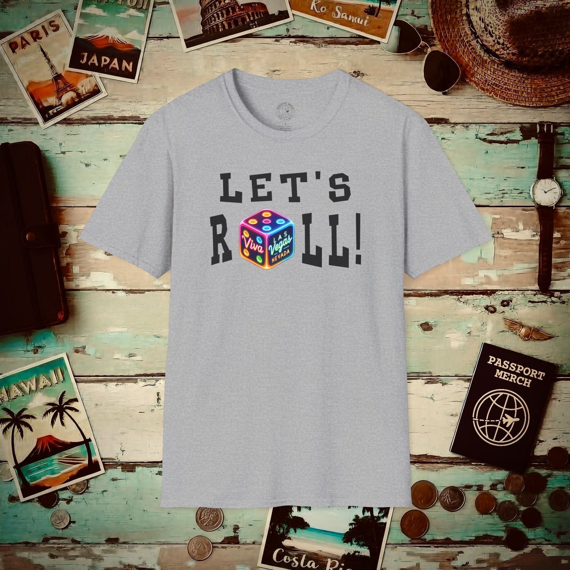 Let's Roll! Las Vegas, Nevada T-Shirt Sport Grey / S