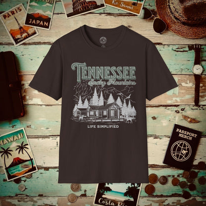 Life Simplified, Smoky Mountains Tennessee T-Shirt Dark Chocolate / S