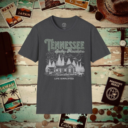 Life Simplified, Smoky Mountains Tennessee T-Shirt Dark Heather / S