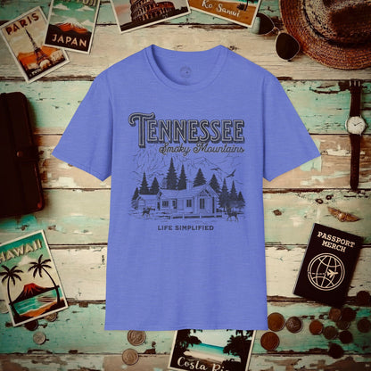 Life Simplified, Smoky Mountains Tennessee T-Shirt Heather Royal / S