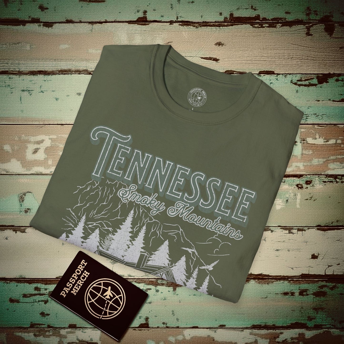 Life Simplified, Smoky Mountains Tennessee T-Shirt Military Green / S