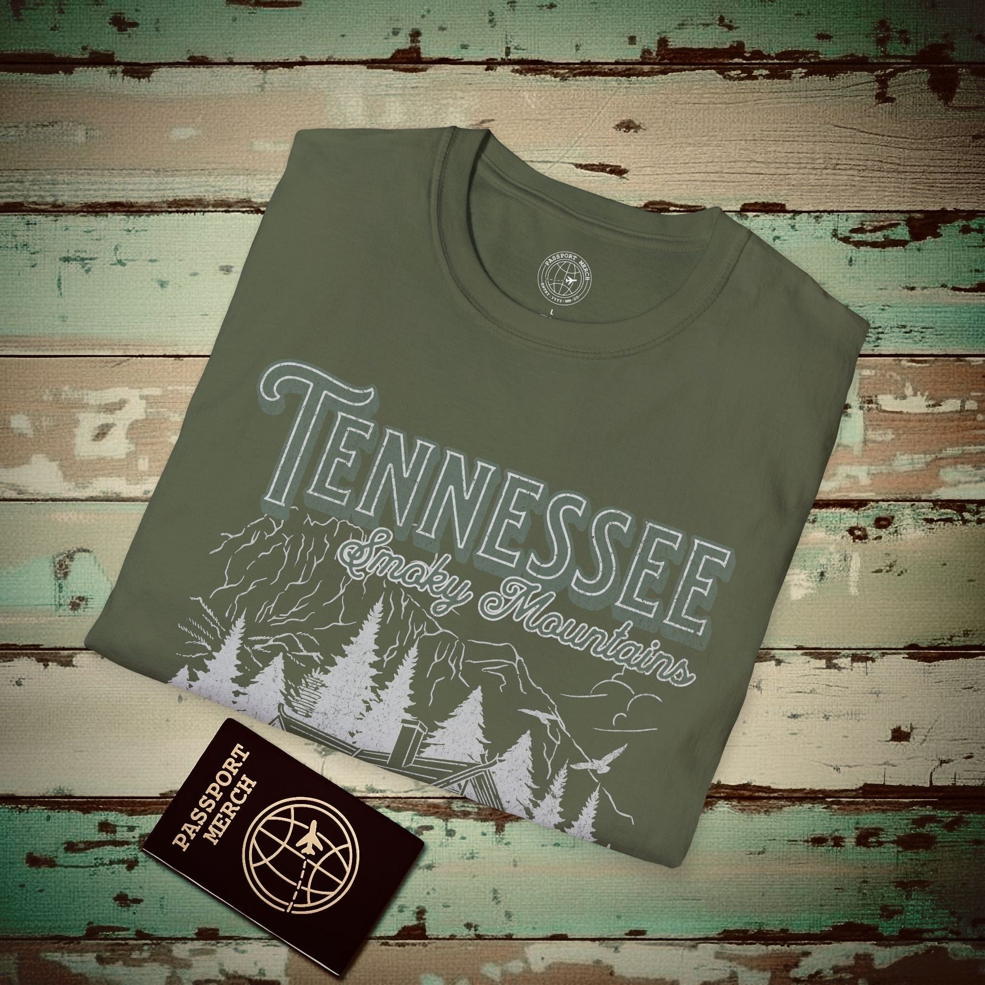 Life Simplified, Smoky Mountains Tennessee T-Shirt Military Green / S