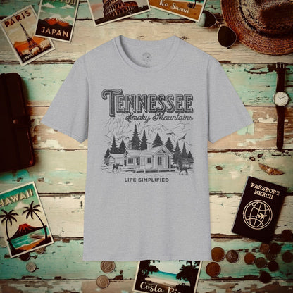 Life Simplified, Smoky Mountains Tennessee T-Shirt Sport Grey / S