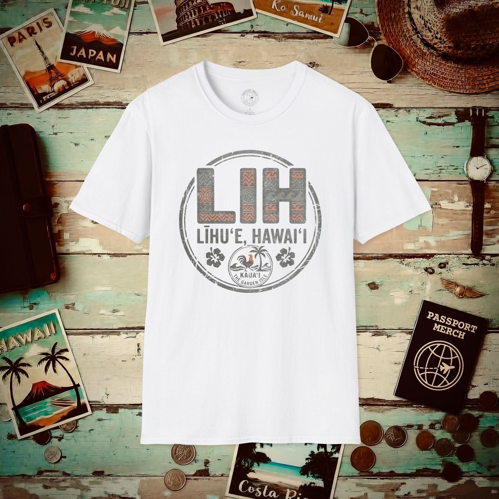 LIH, Lihue, Hawaii Vintage Airport Code T-Shirt White / S