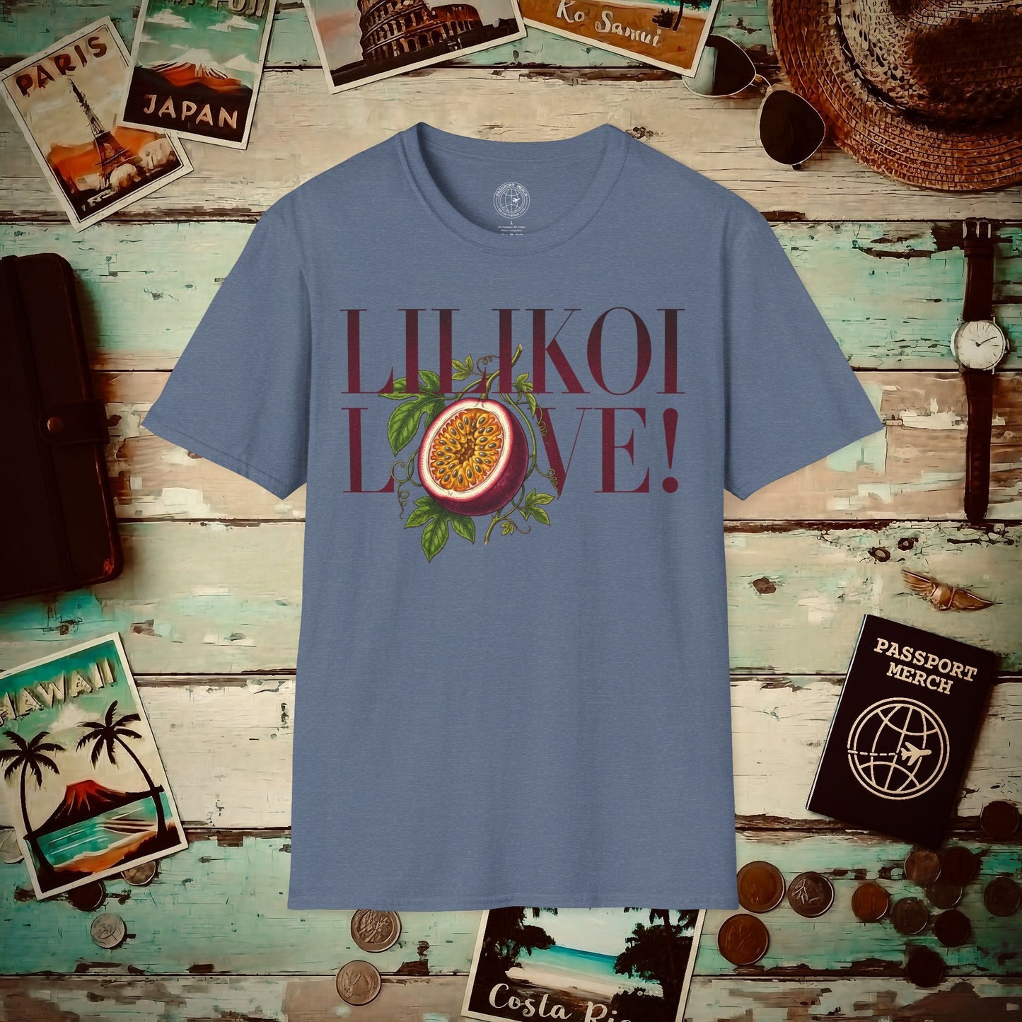 Lilikoi Love! Hawaii T-Shirt Heather Indigo / S