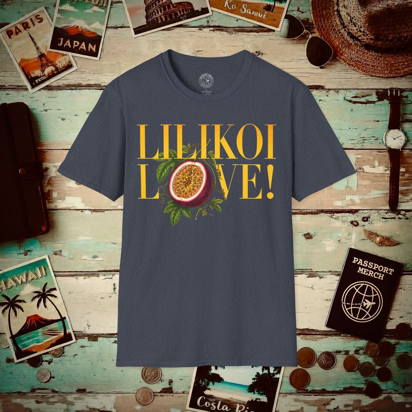 Lilikoi Love! Hawaii T-Shirt Heather Navy / S