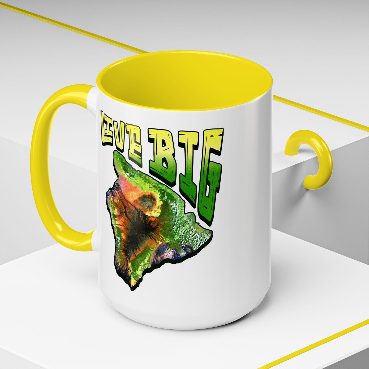 Live BIG (Island), Hawaii 15oz Mug Yellow / 15oz