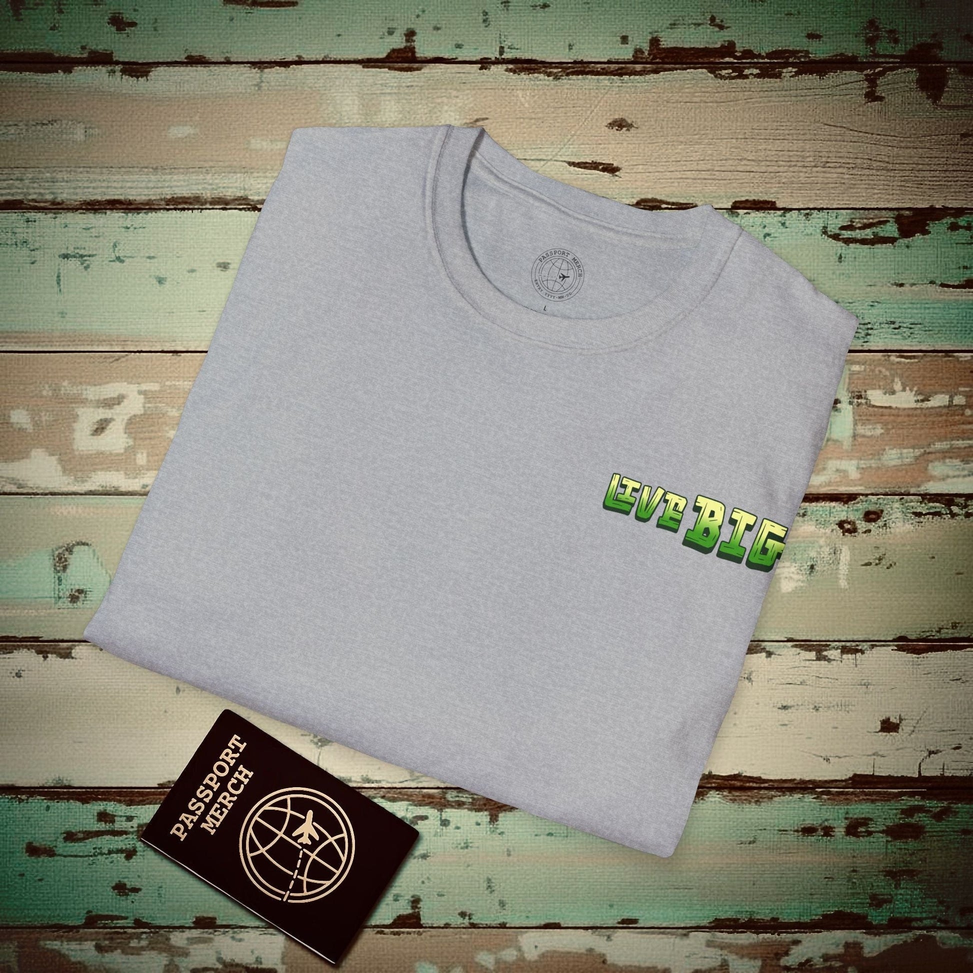 Live BIG (Island), Hawaii, Back Print T-Shirt Sport Grey / S
