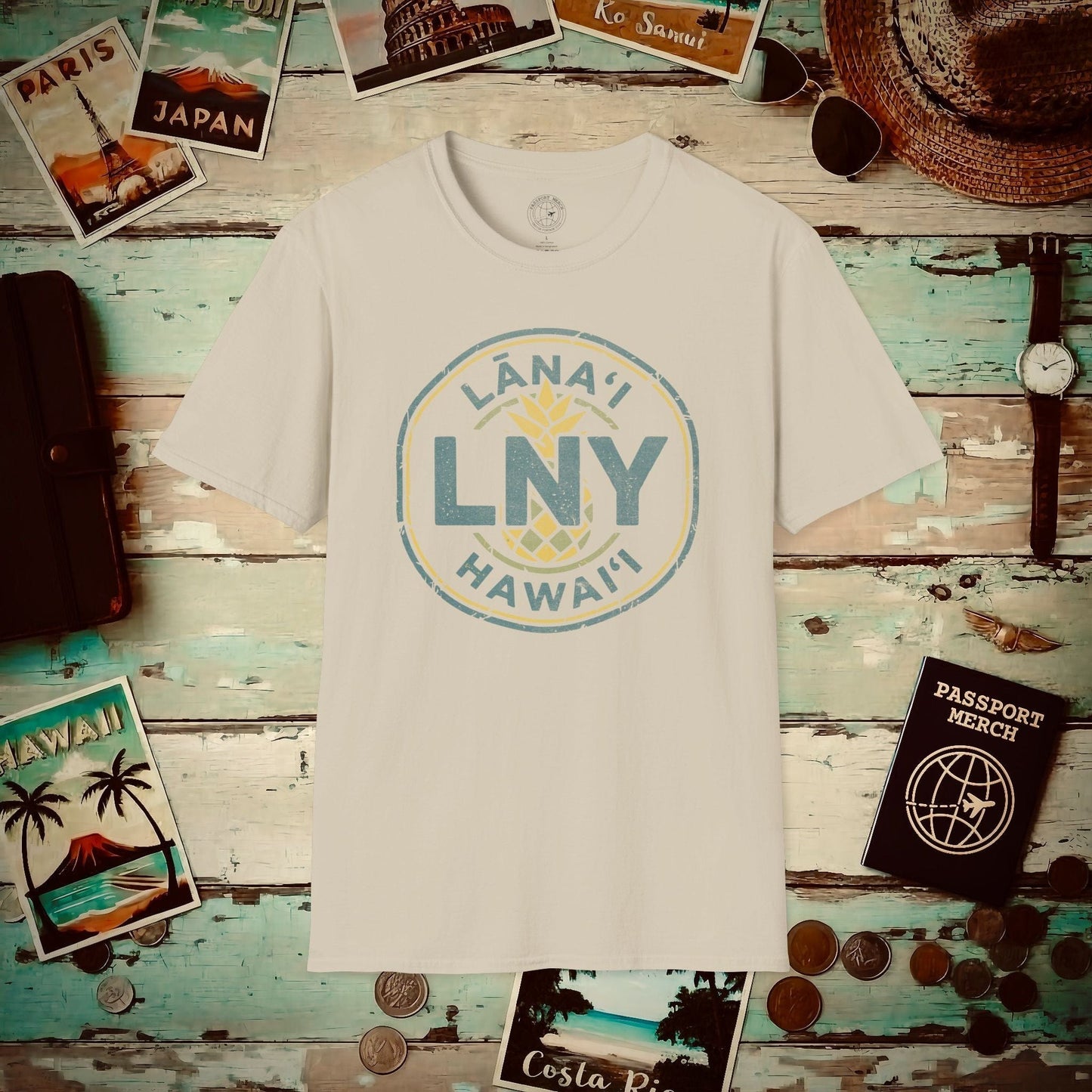 LNY, Lanai, Hawaii Vintage Airport Code T-Shirt Sand / S