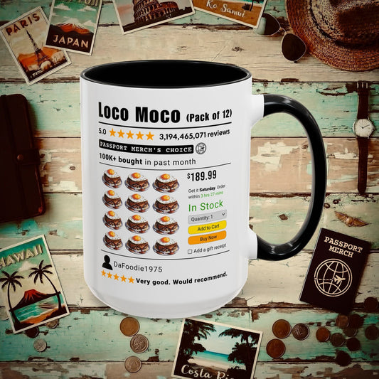 Loco Moco (5-Star Buy Now Edition), Hawaii 15oz Mug Black / 15oz