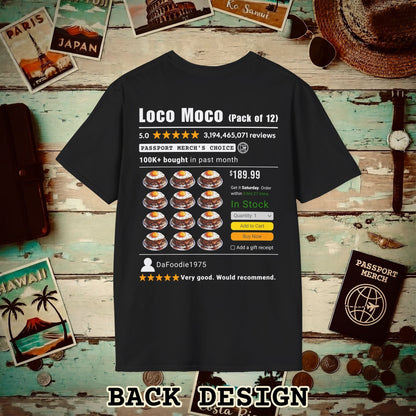 Loco Moco (5-Star Buy Now Edition), Hawaii, Back Print T-Shirt Black / S