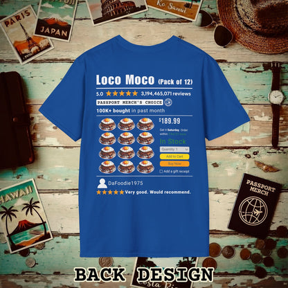 Loco Moco (5-Star Buy Now Edition), Hawaii, Back Print T-Shirt Royal / S