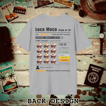 Loco Moco (5-Star Buy Now Edition), Hawaii, Back Print T-Shirt Sport Grey / S