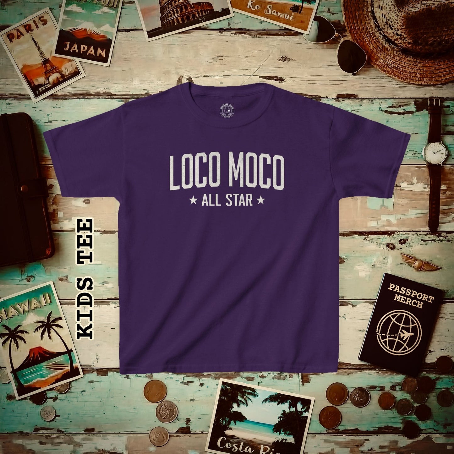 Loco Moco All Star, Hawaii Kids Tee XS / Purple