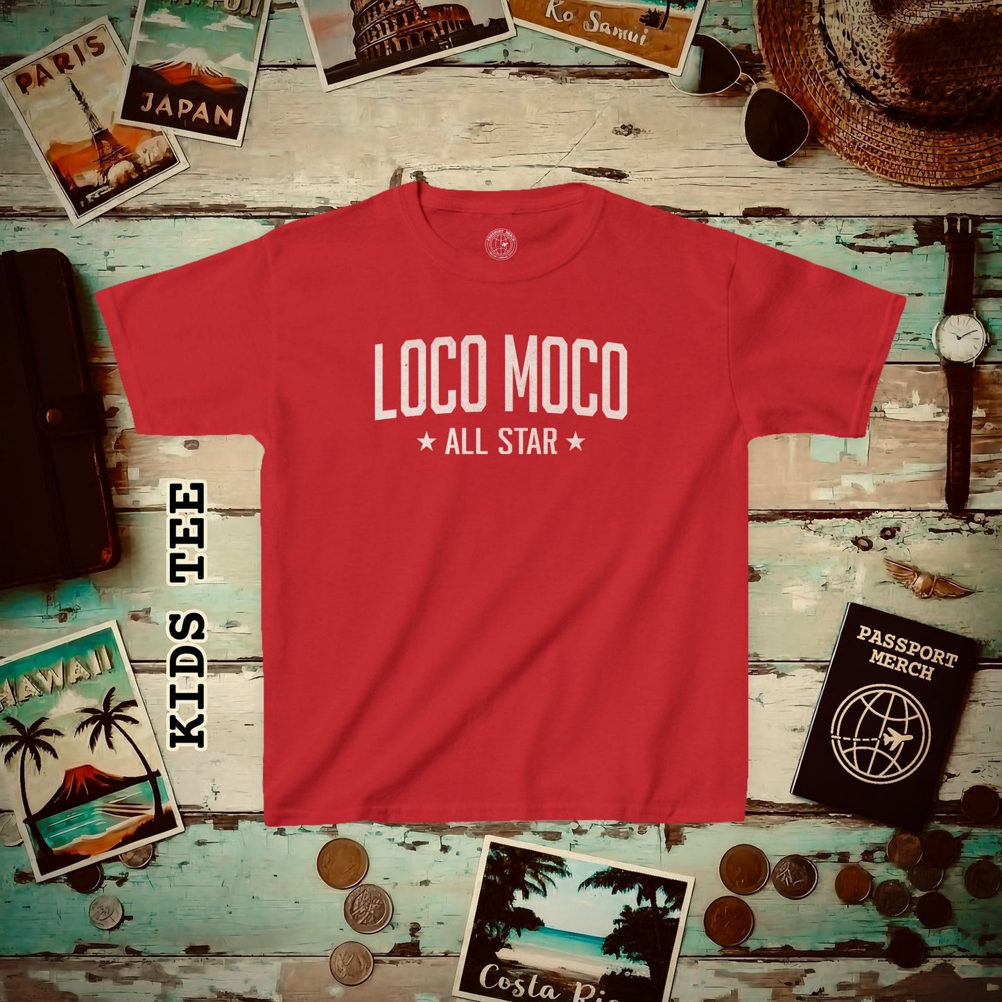 Loco Moco All Star, Hawaii Kids Tee XS / Red
