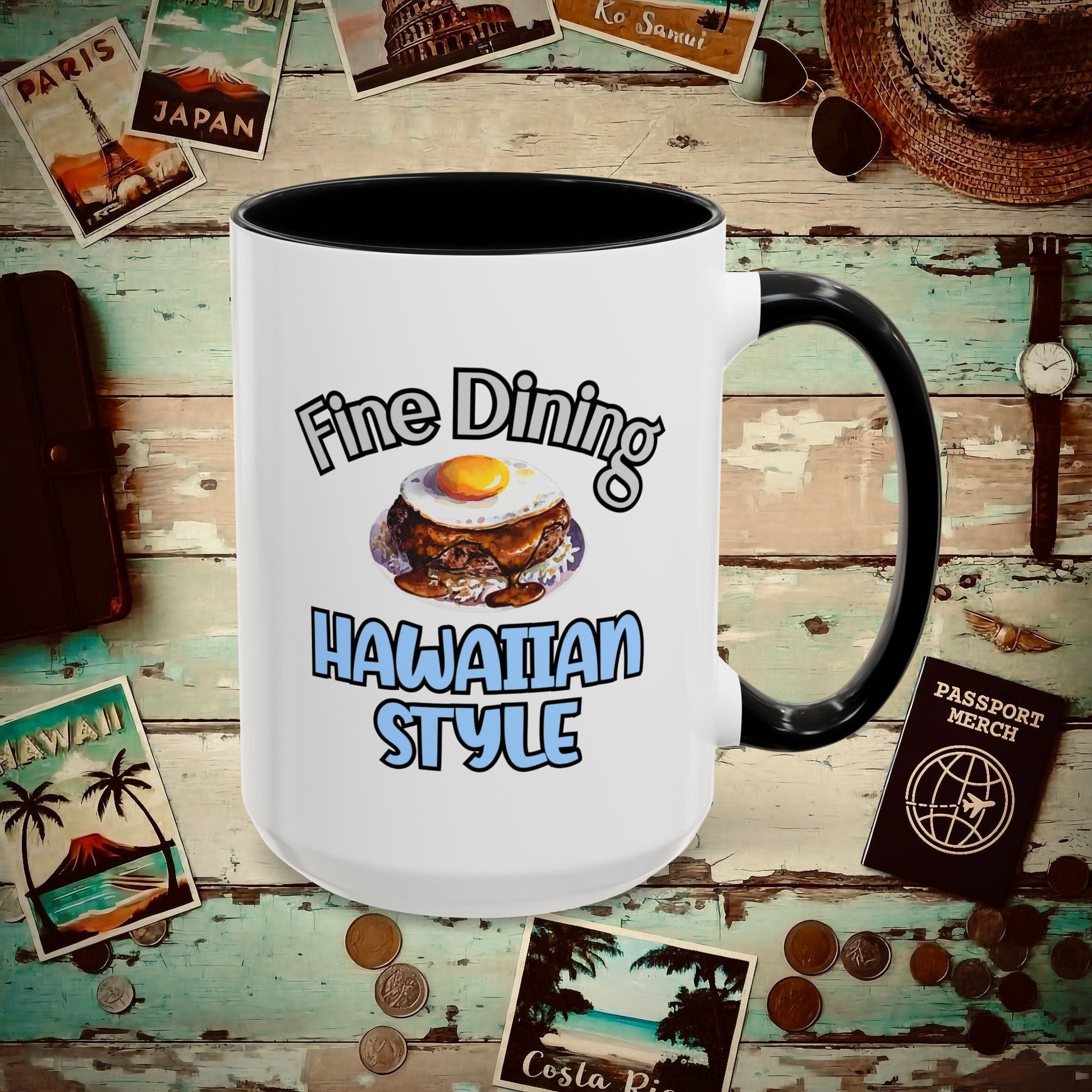 Loco Moco Fine Dining Hawaiian Style 15oz Mug Black / 15oz