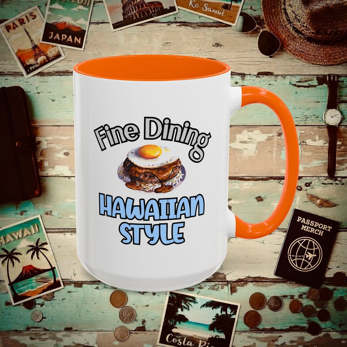 Loco Moco Fine Dining Hawaiian Style 15oz Mug Orange / 15oz