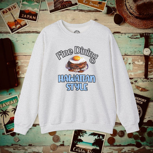 Loco Moco Fine Dining Hawaiian Style Crewneck Ash / S