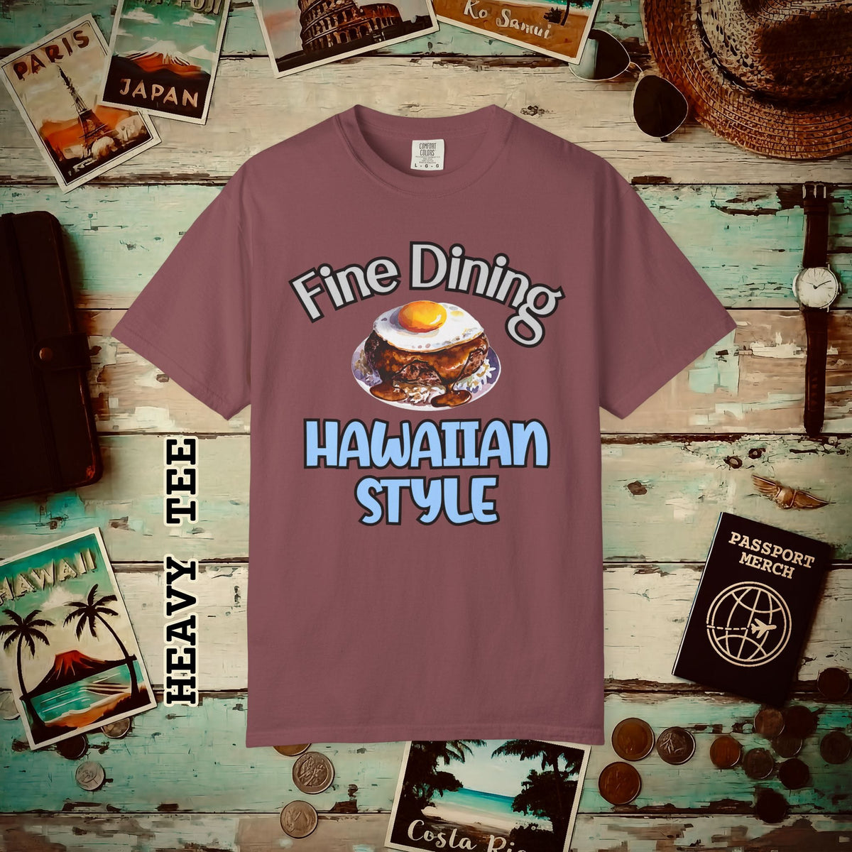 Loco Moco Fine Dining Hawaiian Style Heavy Tee Brick / S